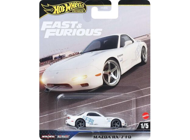 پک تکی ماشین Hot Wheels Premium سری Fast and Furious مدل Mazda RX-7 FD, image 