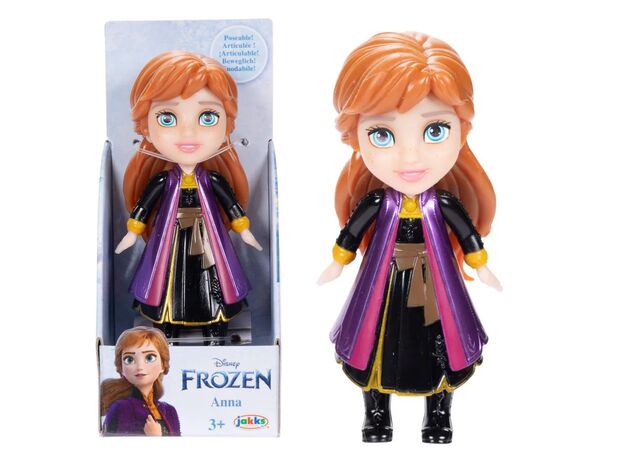 عروسک 8 سانتی پرنسس آنا با لباس بنفش Disney Frozen, image 