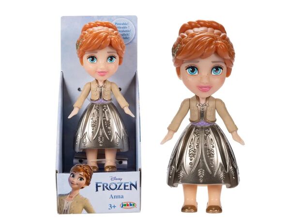 عروسک 8 سانتی پرنسس آنا با لباس طلایی Disney Frozen, image 