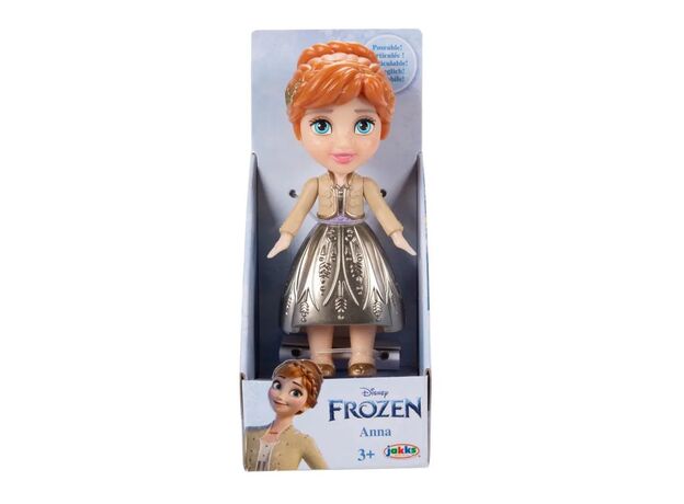 عروسک 8 سانتی پرنسس آنا با لباس طلایی Disney Frozen, image 3