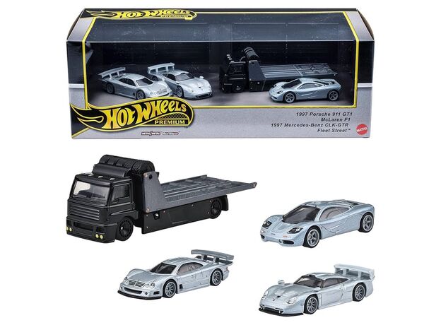 پک 3 تایی ماشین های Premium به همراه کامیون Hot Wheels مدل Fleet Street, image 
