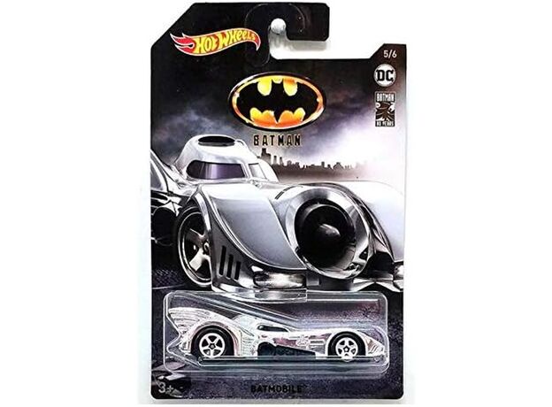 پک تکی ماشین Hot Wheels سری بتمن مدل بتموبیل متالیک, image 