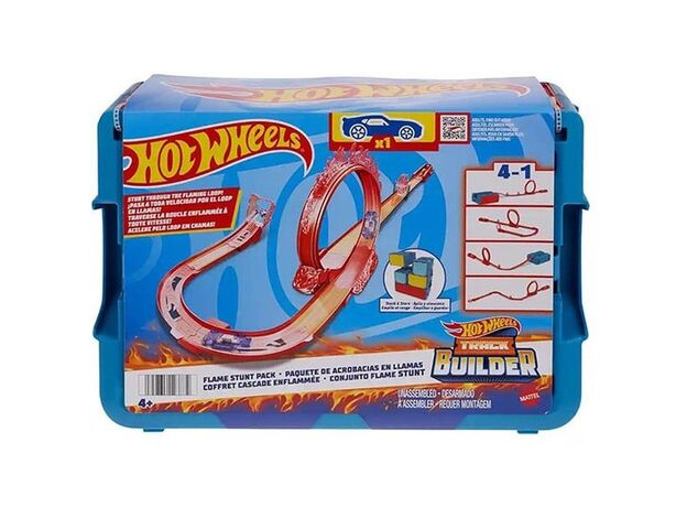 پیست ماشین های Hot Wheels سری Track Builder مدل Flame Stunt Pack, image 10
