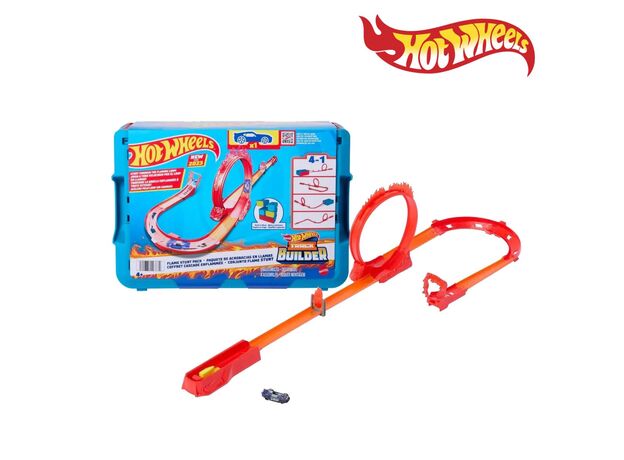 پیست ماشین های Hot Wheels سری Track Builder مدل Flame Stunt Pack, image 