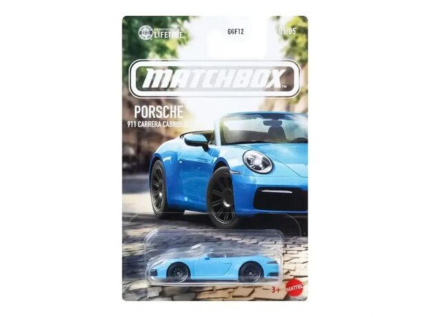پک تکی ماشین Match Box سری Lifetime مدل Porsche 911 Carrera Cabriolet, image 