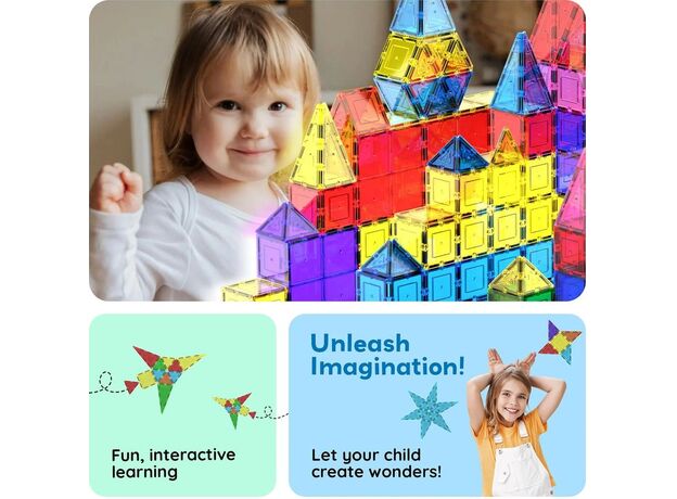 ست 100 عددی بلاک های ساختنی مغناطیسی سری کلاسیک Picasso Tiles, image 3