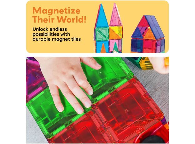 ست 100 عددی بلاک های ساختنی مغناطیسی سری کلاسیک Picasso Tiles, image 5