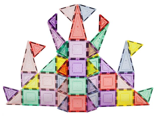 ست 48 عددی بلاک های ساختنی مغناطیسی سری درخشان Picasso Tiles, image 4