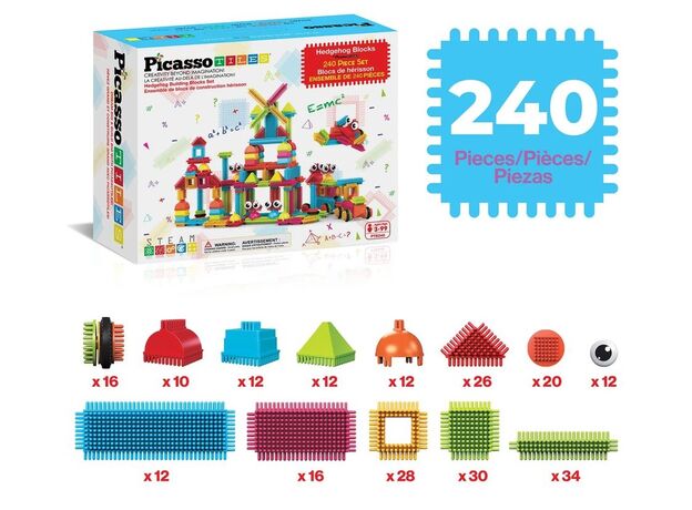 ست 240 عددی بلاک های سری جوجه تیغی Picasso Tiles, image 