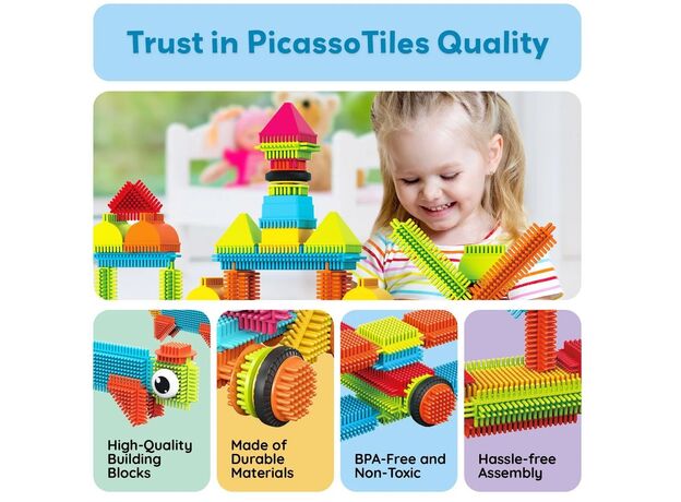 ست 240 عددی بلاک های سری جوجه تیغی Picasso Tiles, image 5