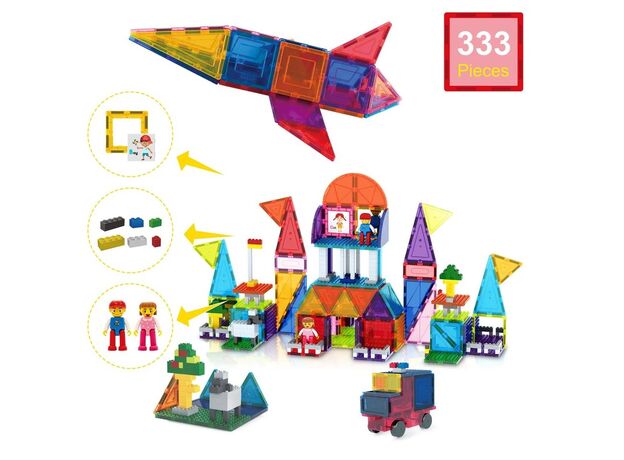 ست 333 عددی بلاک های ساختنی مغناطیسی سری کلاسیک Picasso Tiles, image 3