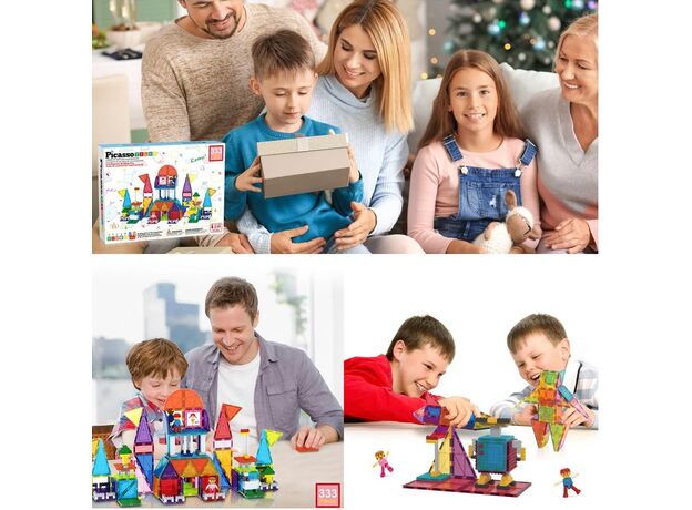 ست 333 عددی بلاک های ساختنی مغناطیسی سری کلاسیک Picasso Tiles, image 7