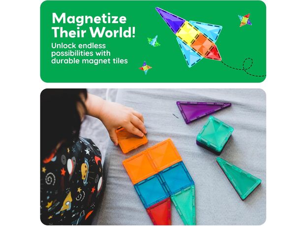 ست 60 عددی بلاک های ساختنی مغناطیسی سری مینی Picasso Tiles, image 6