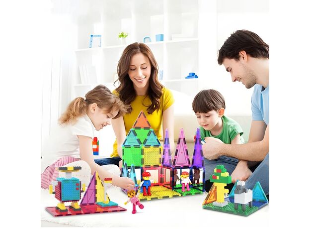 ست 63 عددی بلاک های ساختنی مغناطیسی سری STEM آموزشی Picasso Tile, image 2