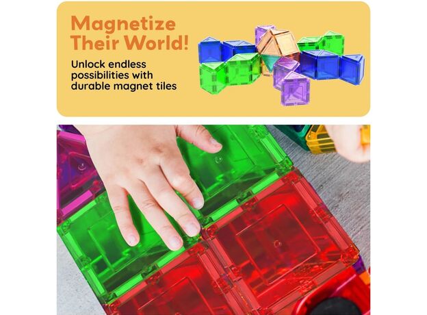 ست 101 عددی بلاک های ساختنی مغناطیسی سری کلاسیک Picasso Tiles, image 6