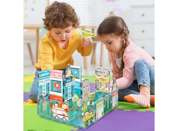 ست 50 عددی بازی مغناطیسی مترو سیتی Picasso Tiles, image 2