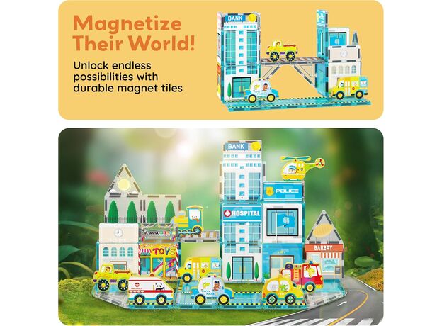 ست 50 عددی بازی مغناطیسی مترو سیتی Picasso Tiles, image 5