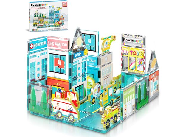 ست 50 عددی بازی مغناطیسی مترو سیتی Picasso Tiles, image 8