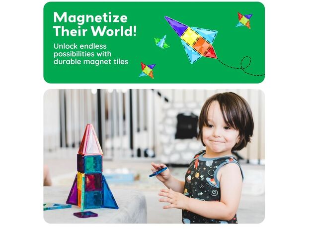 ست 40 عددی بلاک های ساختنی مغناطیسی سری مینی Picasso Tiles, image 5