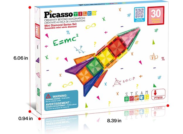 ست 30 عددی بلاک های ساختنی مغناطیسی سری مینی  Picasso Tiles, image 10