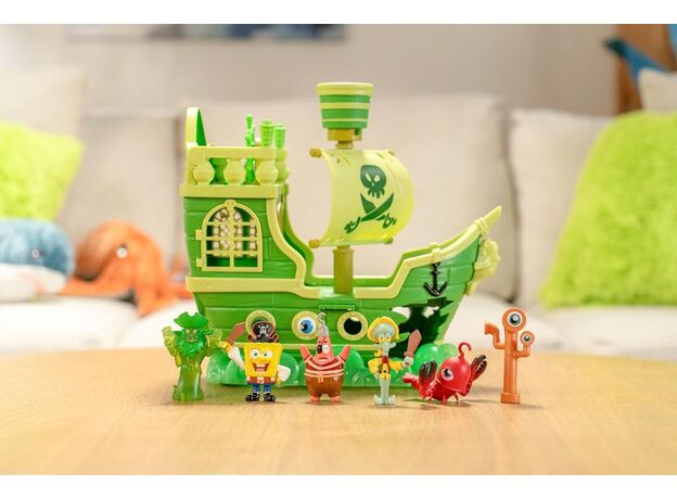 ست بازی کشتی هلندی پرنده باب ‌اسفنجی به همراه 6 فیگور The SpongeBob Movie, image 3