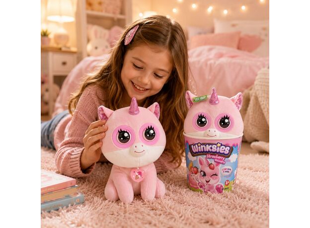 عروسک وینکیز Winksies مدل یونیکورن توت فرنگی, تنوع: 89025-Strawberry, image 