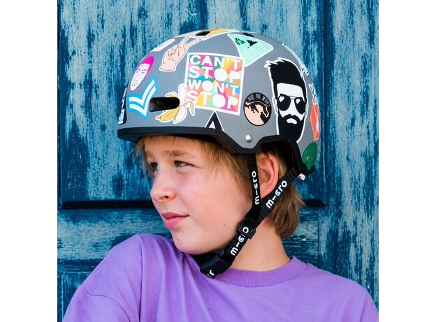 کلاه ایمنی طرح استیکر مایکرو Micro سایز M, image 