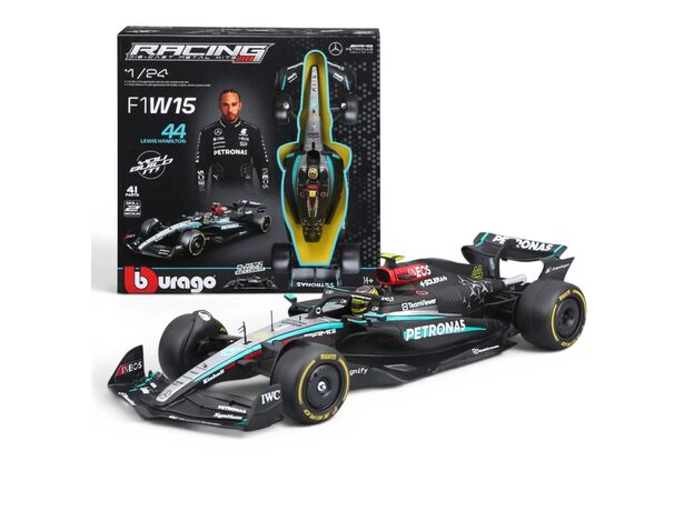 کیت ساخت خودروی دایکست فرمول یک Mercedes-AMG W15 لوئیس همیلتون با مقیاس 1:24 Burago, تنوع: 18-28513-Mercedes, image 