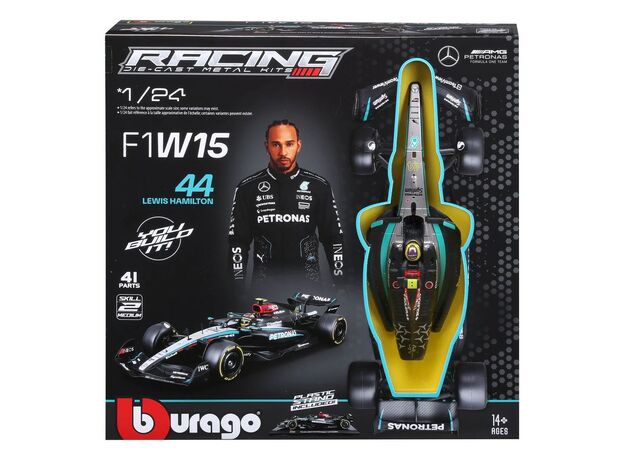کیت ساخت خودروی دایکست فرمول یک Mercedes-AMG W15 لوئیس همیلتون با مقیاس 1:24 Burago, تنوع: 18-28513-Mercedes, image 4