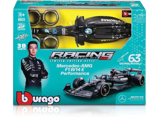 کیت ساخت خودروی دایکست فرمول یک Mercedes-AMG W14 جورج راسل با مقیاس 1:24 Burago, تنوع: 18-28509-Mercedes, image 6