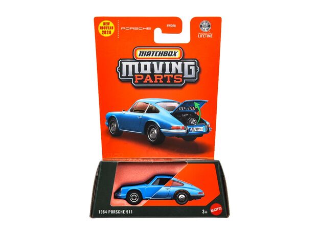 پک تکی ماشین Match Box سری Moving parts مدل 1964 Porsche 911, تنوع: FWD28-Porsche, image 