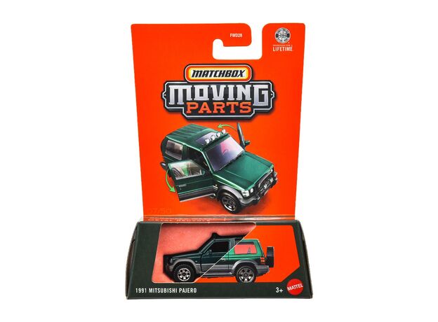 پک تکی ماشین Match Box سری Moving parts مدل 1991 Mitsubishi Pajero, تنوع: FWD28-Pajero, image 