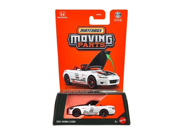 پک تکی ماشین Match Box سری Moving parts مدل 2004 Honda S200, تنوع: FWD28-Honda, image 