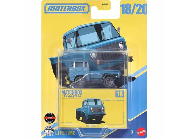پک تکی ماشین Match Box سری Premium Collectors مدل 1961 Jeep FC, تنوع: GBJ48-Jeep, image 