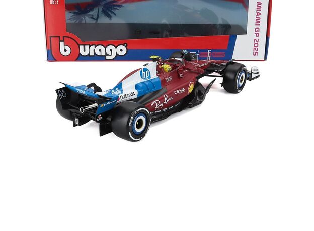 ماشین فلزی فرمول یک فراری SF-25 لوئیس همیلتون با مقیاس 1:18 Burago, image 14