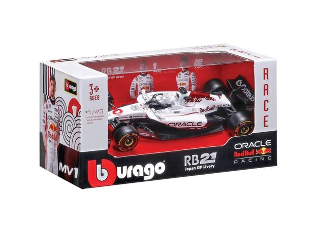 ماشین فلزی فرمول یک ردبول RB21 Japan GP Livery مکس فرستاپن با مقیاس 1:43 Burago, تنوع: 18-38233-Red Bull, image 4