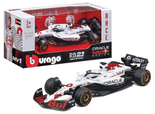 ماشین فلزی فرمول یک ردبول RB21 Japan GP Livery مکس فرستاپن با مقیاس 1:43 Burago, تنوع: 18-38233-Red Bull, image 