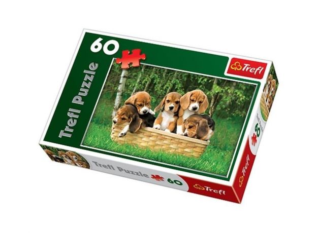 پازل 60 تکه ترفل مدل Beagle Puppies, image 