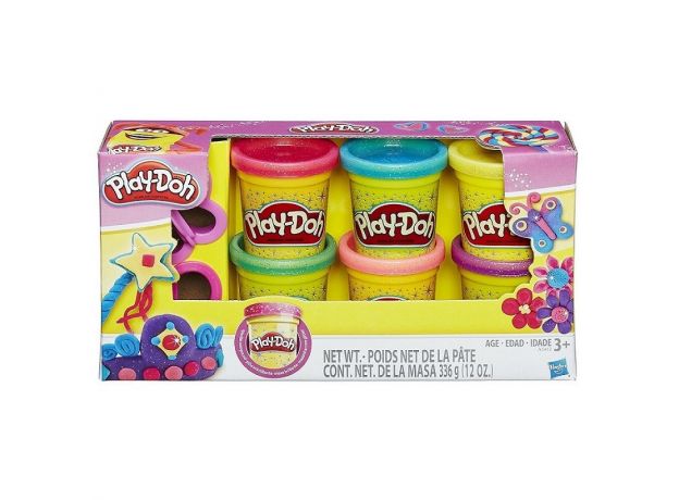 پک 6 تایی خمیربازی درخشان Play Doh, image 