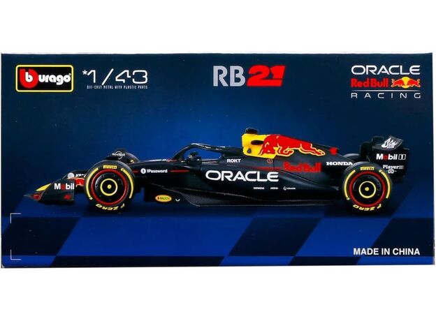 ماشین فلزی فرمول یک ردبول RB21 مکس فرستاپن با مقیاس 1:43 Burago, تنوع: 38233-Red Bull, image 10