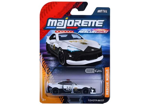 پک تکی ماشين فلزی 7 سانتی Majorette سری Rescue World Premium مدل پلیس Toyota 86 GT, image 