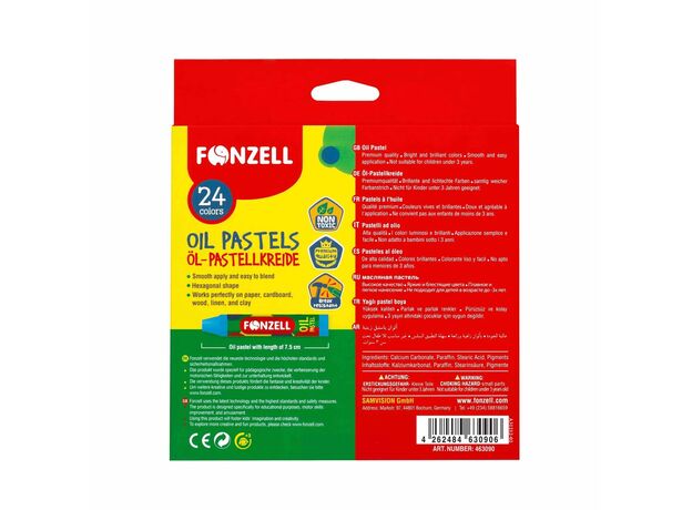 پک 24 عددی پاستل روغنی شش ضلعی Fonzell, image 9