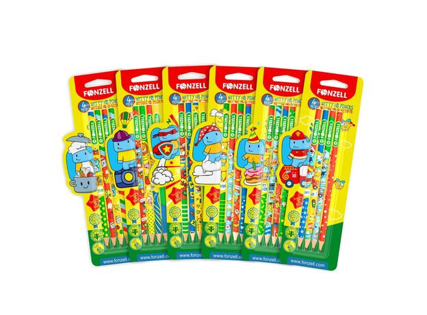 پک 4 عددی مداد HB مشکی Fonzell سری Little Tale مدل فیل ابرقهرمان, تنوع: 685033-Hippo the Superhero, image 5