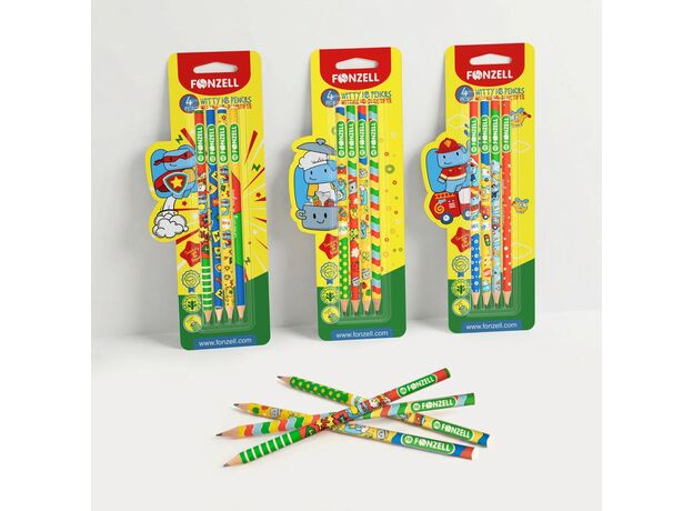 پک 4 عددی مداد HB مشکی Fonzell سری Little Tale مدل فیل آشپز, تنوع: 685033-Chef Elephant, image 4