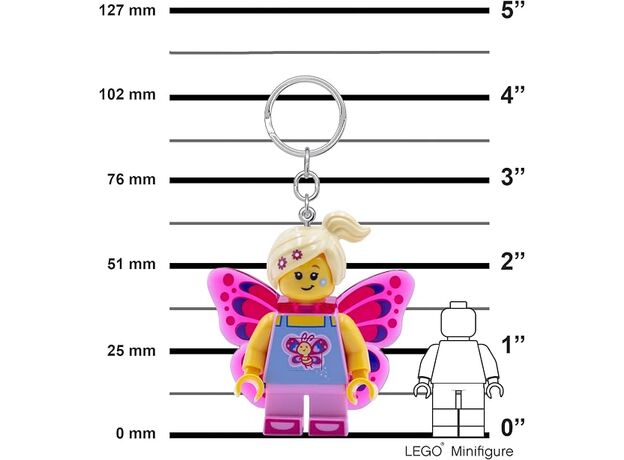 جاکلیدی 7 سانتی چراغ دار لگویی دختر پروانه ای IQ Lego, image 7