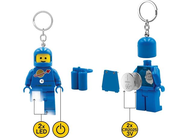 جاکلیدی 7 سانتی چراغ دار فضانورد لگویی با لباس آبی IQ Lego, تنوع: 53541P-Blue, image 7