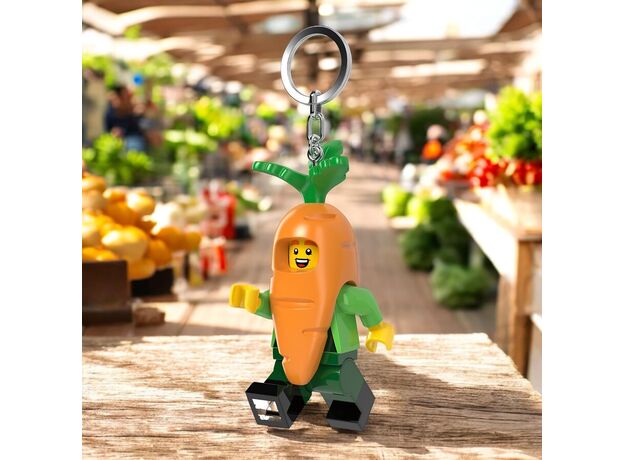 جاکلیدی 7 سانتی چراغ دار پسر لگویی با لباس هویج IQ Lego, تنوع: 53683P-Carrot, image 3