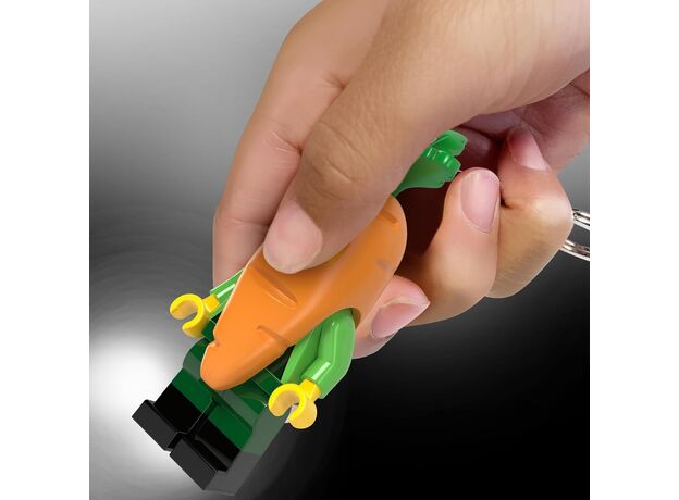 جاکلیدی 7 سانتی چراغ دار پسر لگویی با لباس هویج IQ Lego, تنوع: 53683P-Carrot, image 4