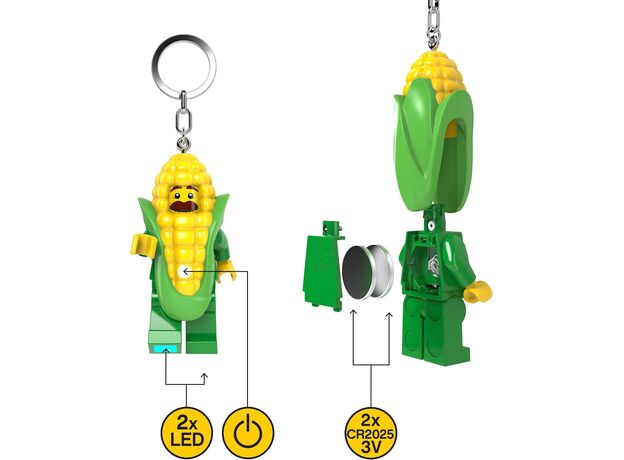 جاکلیدی 7 سانتی چراغ دار مرد لگویی با لباس ذرت IQ Lego, تنوع: 53683P-Corn, image 8