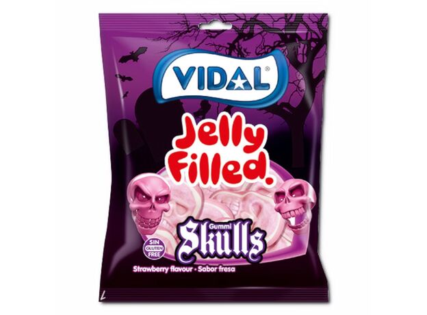 پاستیل 90 گرمی جمجمه مغزدار با طعم میوه‌ های متنوع Vidal, image 